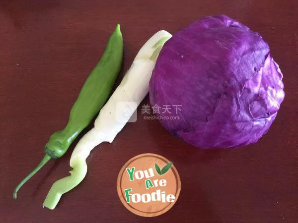 Fried tricolor vegetables