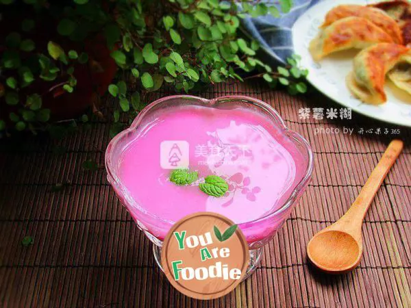 Purple potato rice paste