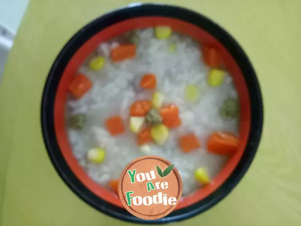 Congee with minced meat and sand insects