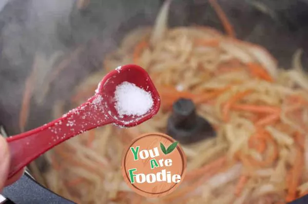 Black winter noodles with seasonal vegetables