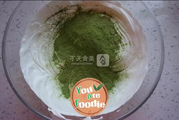 Matcha albumen sugar