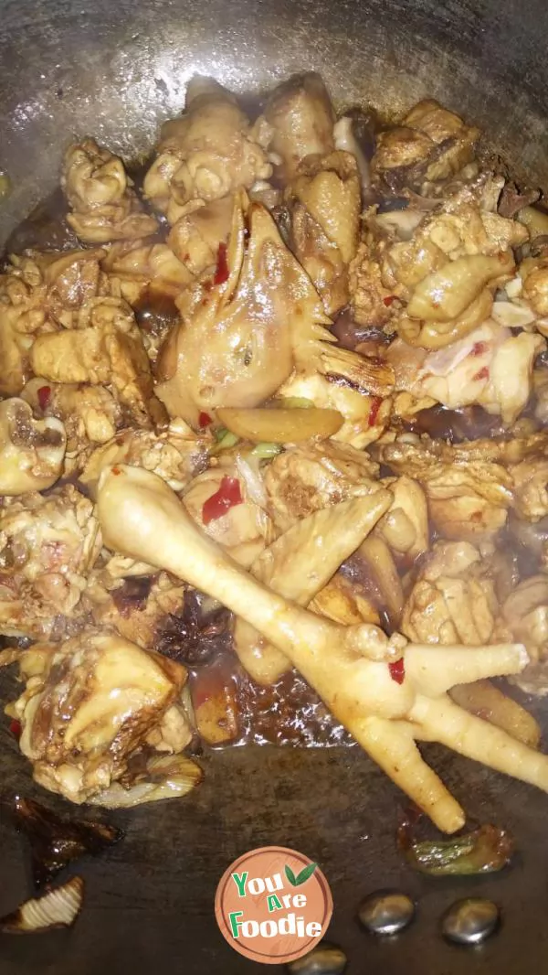 Braised chicken