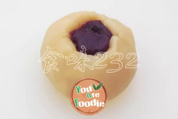 Soviet style purple potato moon cake