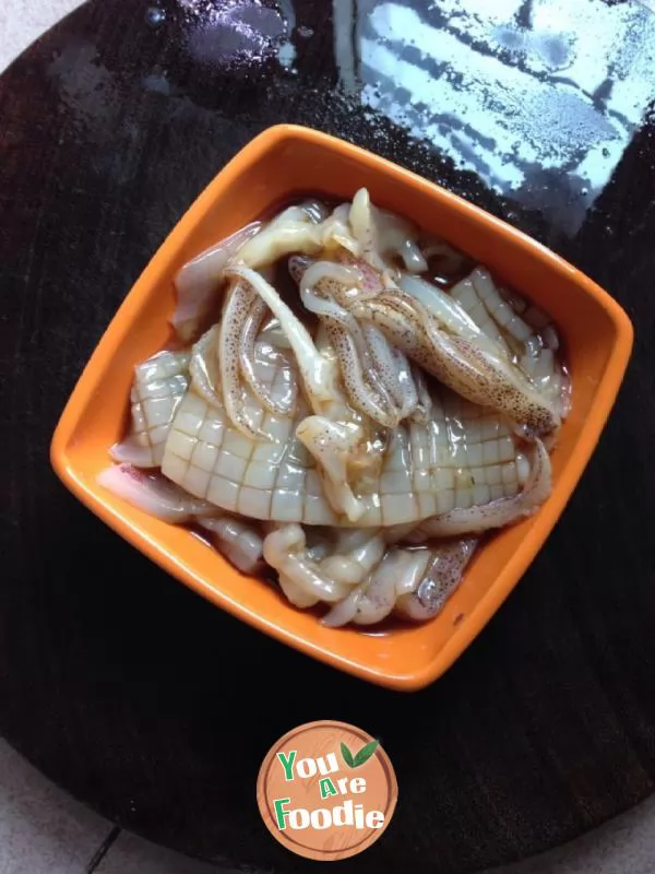 Fried squid with curry pepper