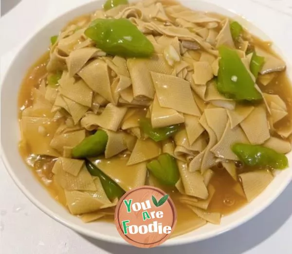 Northeast food - bean curd skin with pepper