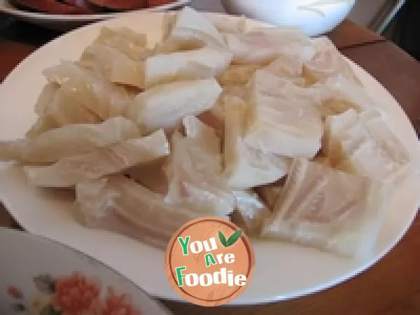 Homemade meat skin jelly