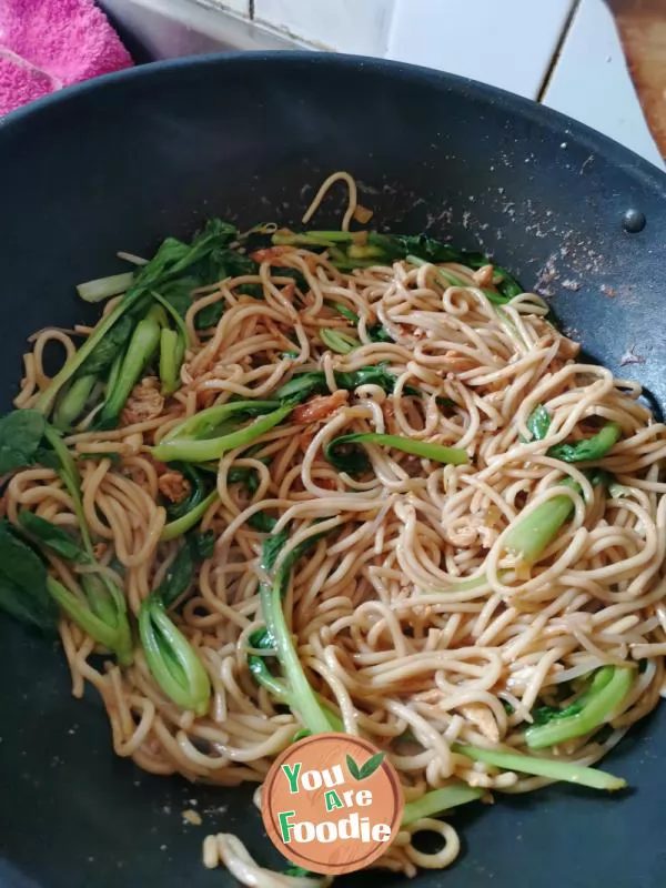 Stir-Fried Noodles with Shredded Chicken