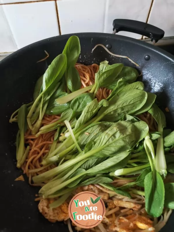 Stir-Fried Noodles with Shredded Chicken