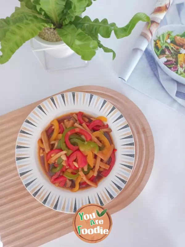 Stir-fried-Mushroom-with-Peppers