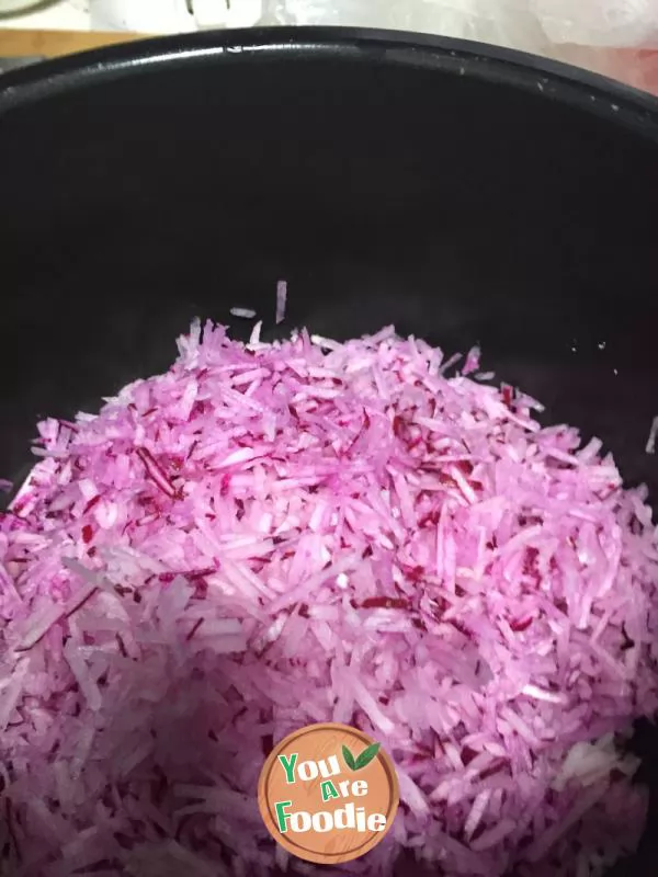 Duck egg balls with coriander and radish