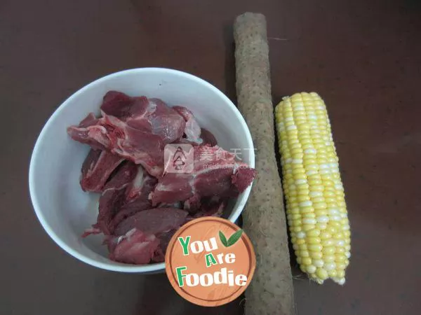 Yam corn keel soup