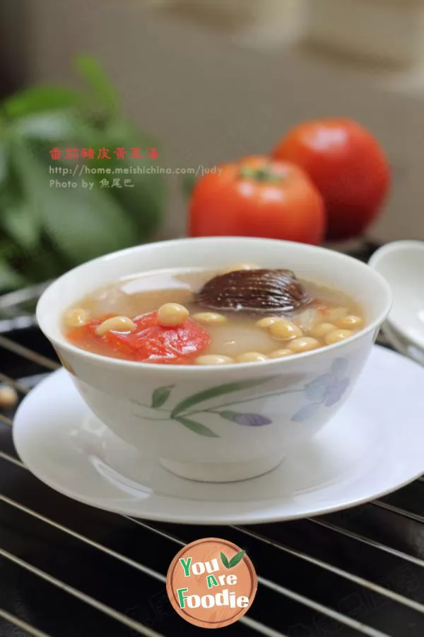 The most affordable collagen supplement method ----- tomato, soybean and pig skin soup