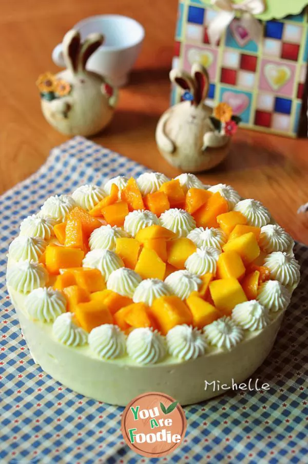 Mango orange Mousse Cake