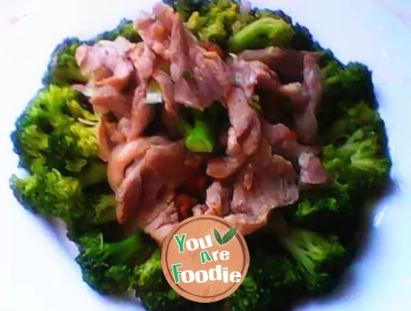 Fried sliced pork with Broccoli