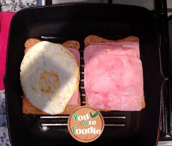 Cheese and ham sandwich