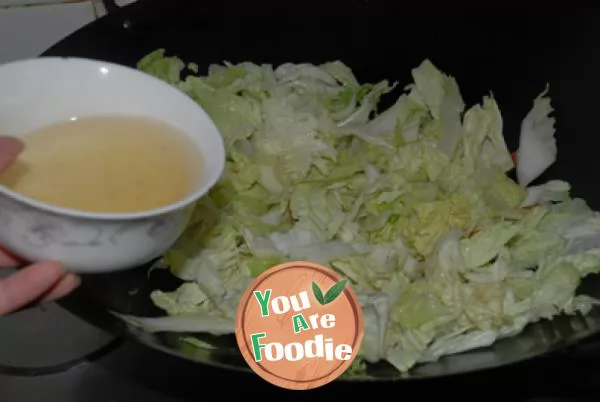 Chinese cabbage with dried shrimps