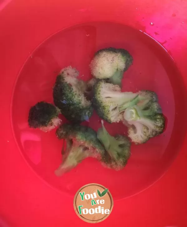 Scalded broccoli