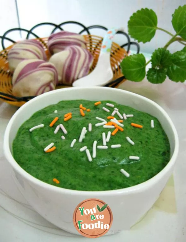 Baby nutrition meal ----- yam and spinach paste