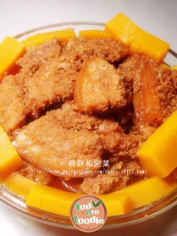 [Zhejiang cuisine] - steamed pork with pumpkin