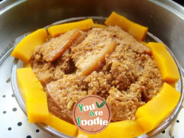 [Zhejiang cuisine] - steamed pork with pumpkin