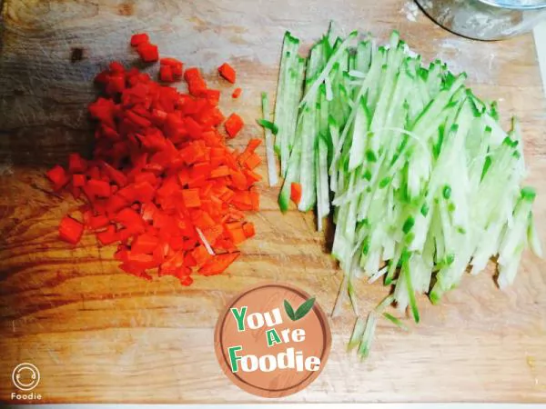 Carrot, green radish, egg noodles and pimple soup