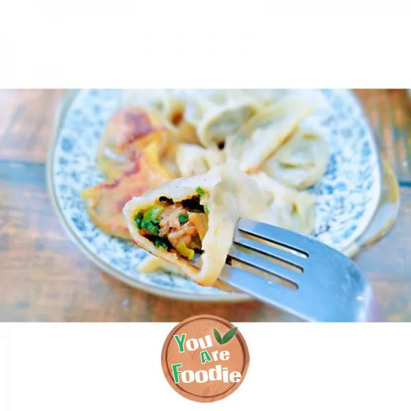 Fried dumplings with leek and meat