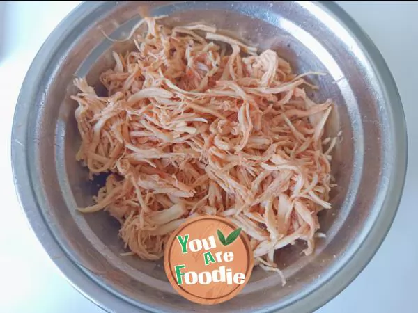 Low fat snack chicken breast dry shreds