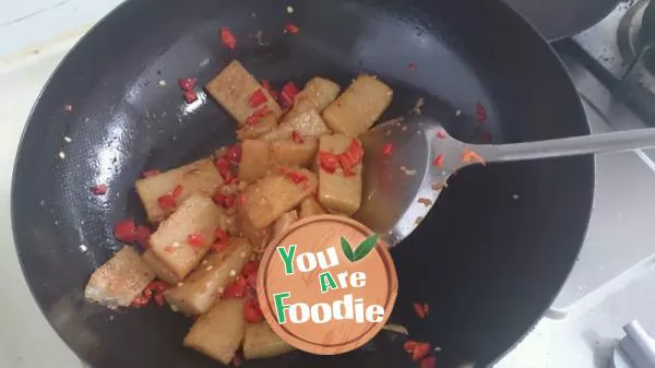 Pan fried rice tofu