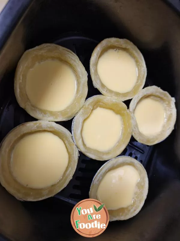 Air fryer version egg tarts