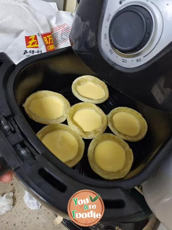 Air fryer version egg tarts