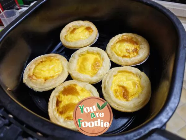 Air fryer version egg tarts