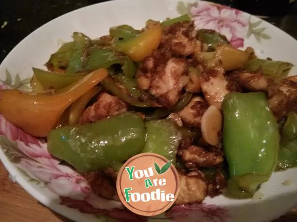 Fried-chicken-fillet-with-green-pepper