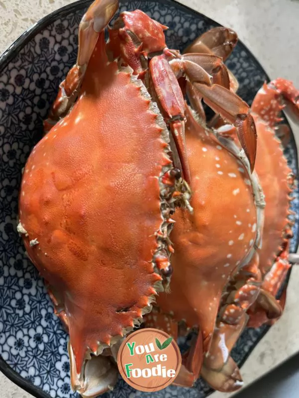 Steamed swimming crab