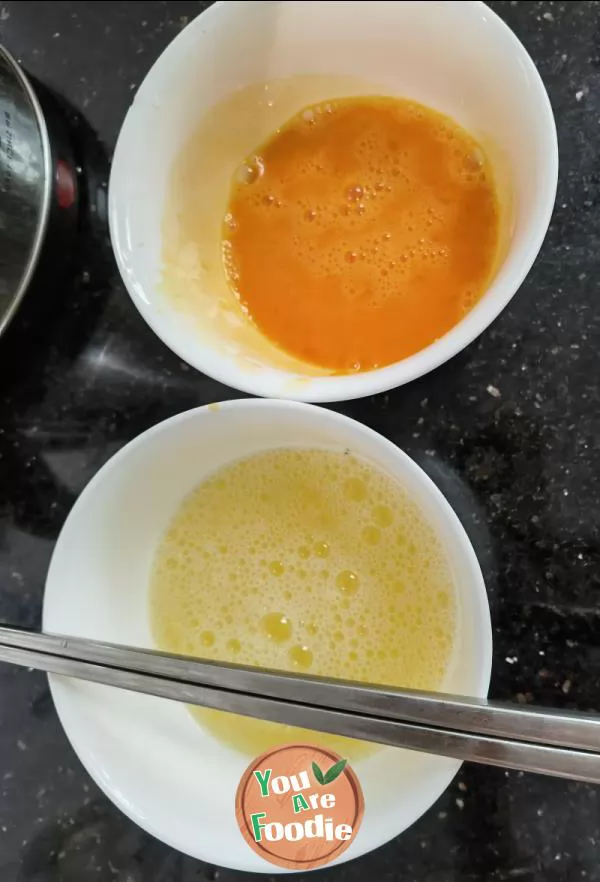 Steamed egg with bitter gourd