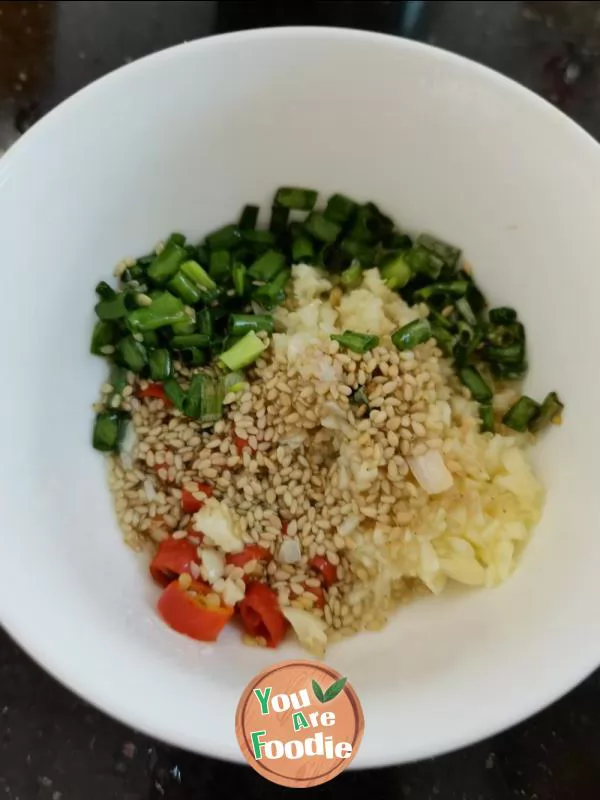 Steamed egg with bitter gourd