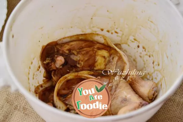 Chicken leg in soy sauce - electric rice cooker version