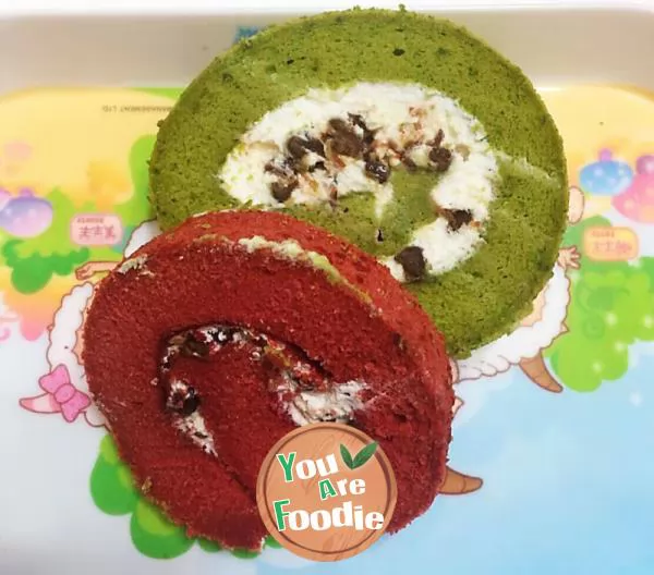 Matcha Cream Honey bean roll