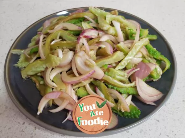 Bitter gourd salad with onion