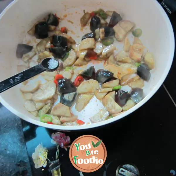 Eggplant with preserved egg