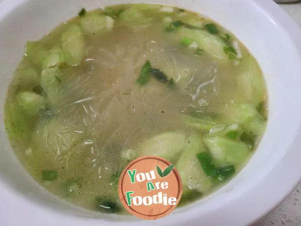 Silk gourd vermicelli soup