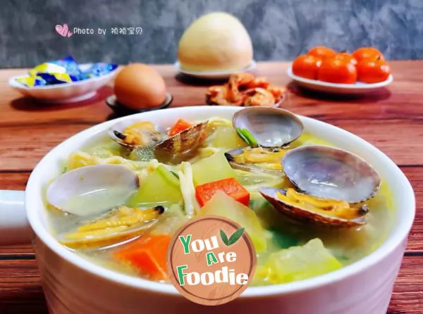 #Kwai soup \winter melon, Flammulina velutipes and Clams Soup