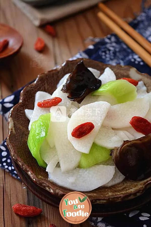 Sauteed Chinese Yam with Black Fungus