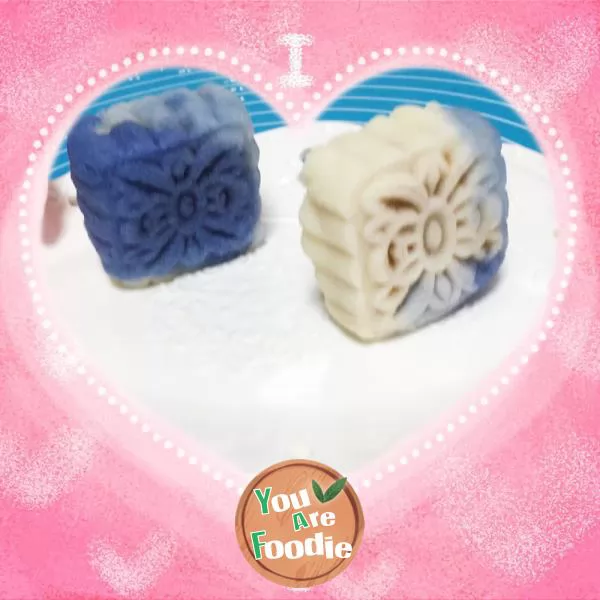 Butterfly bean flower ice skin moon cake