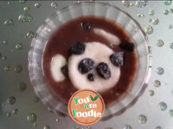 Panda-bean-paste-porridge