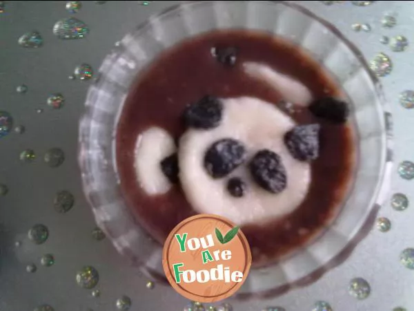 Panda bean paste porridge