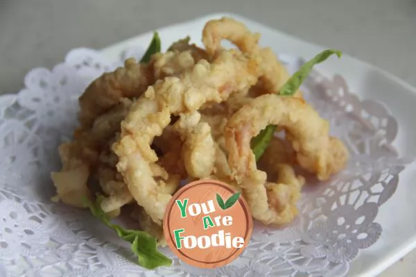 Crispy squid whiskers