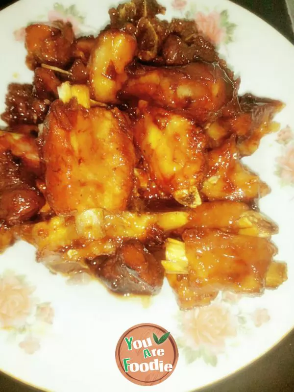 Home cooked sweet and sour pork ribs