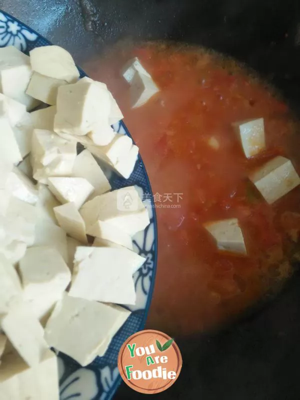 Simple homely dish -- tomato tofu