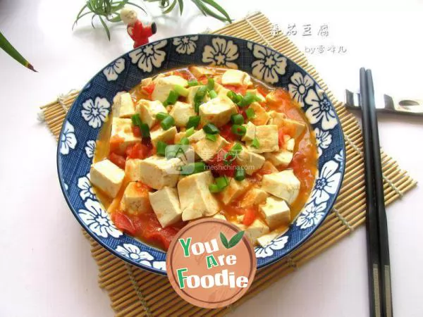 Simple homely dish -- tomato tofu