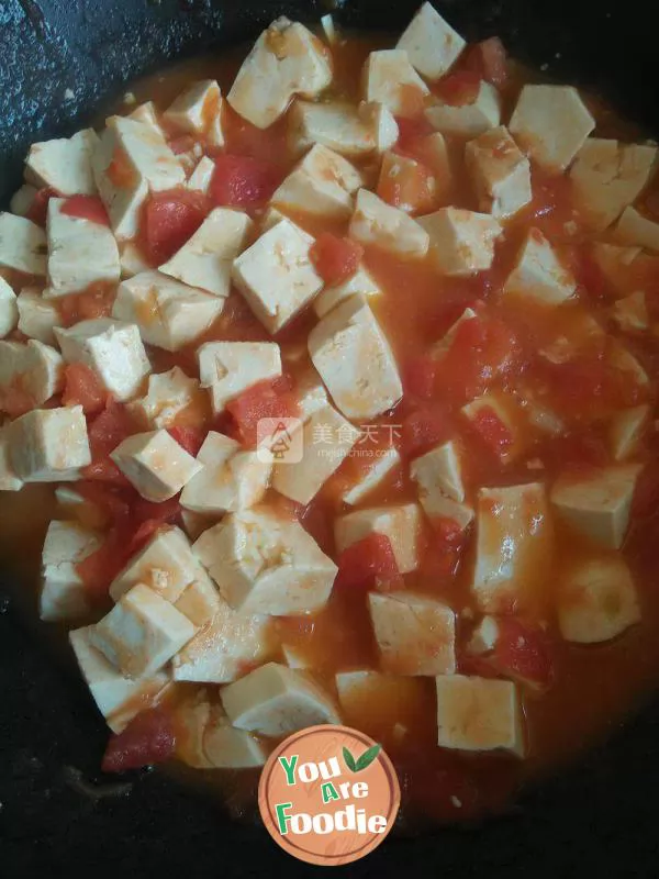 Simple homely dish -- tomato tofu